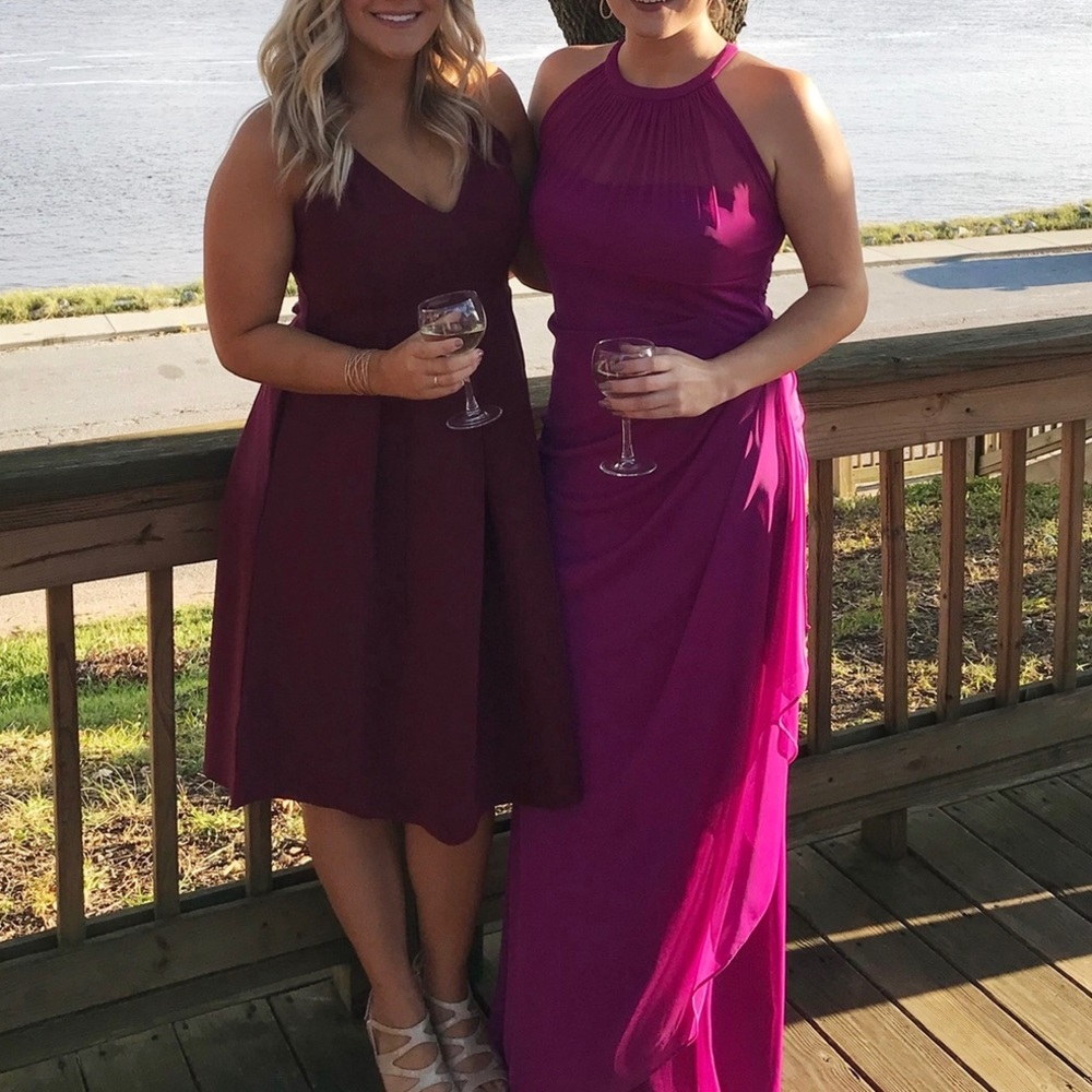 Elia Cher Maroon Wedding Guest Dress Size Large